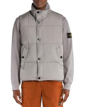 Stone Island Quilted Down Vest - Gray