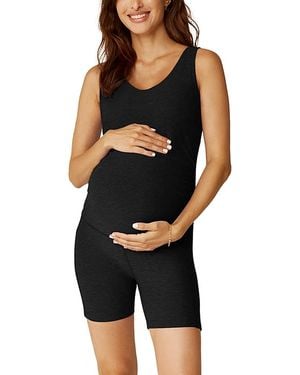 Beyond Yoga Spacedye Movin Mama Maternity Biker Jumpsuit - Black