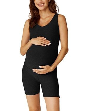 Beyond Yoga Spacedye Movin Mama Maternity Biker Jumpsuit - Black
