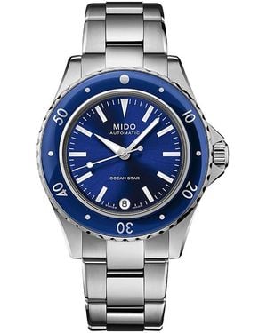 MIDO Ocean Star Captain V Watch, 37Mm - Blue