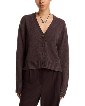 Velvet By Graham & Spencer V Neck Cardigan - Brown