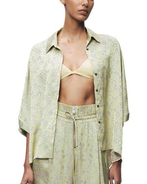 Nocturne Leopard Print Shirt - Green