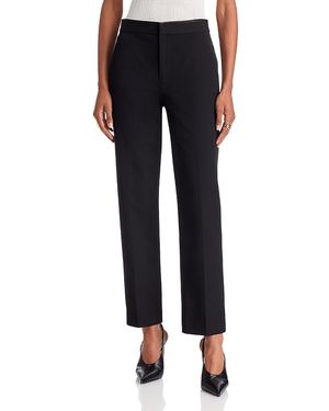 L'Agence Satin Trim Rebel Pants - Black