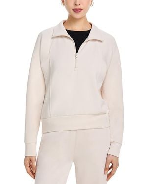 Vintage Havana Quarter Zip Sweatshirt - White