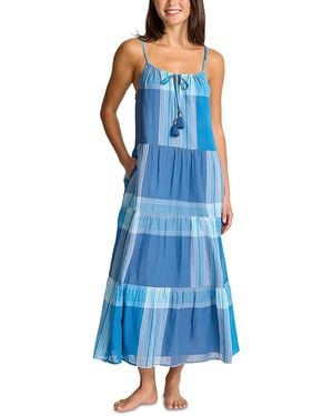Tommy Bahama Tiered Swim Cover-Up Dress - Blue