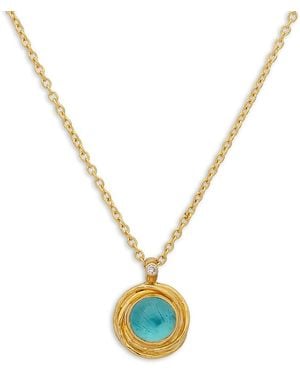 Gurhan 22K & 24K Muse Apatite & Diamond Pendant Necklace, 16-18 - Metallic