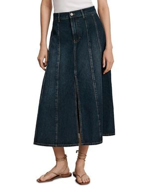 Veronica Beard Nasreen Cotton Midi Skirt - Blue