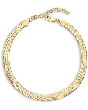 Ettika Snake Smooth Herringbone Chain Necklace, 18-21 - Metallic