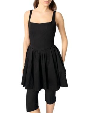 Maje Short Cotton Dress - Black
