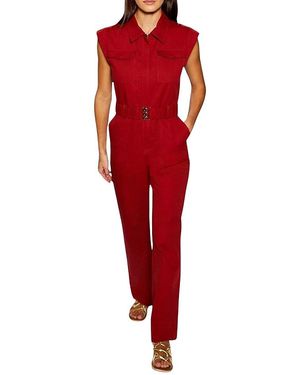 Warehouse Runway Utility Jumpsuit - Red