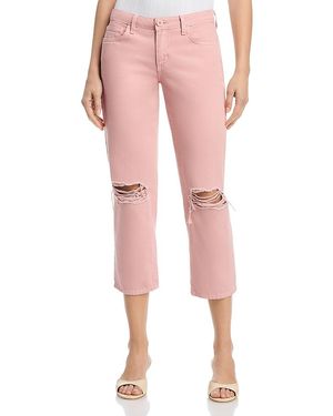 L'Agence Blaine Low Rise Cropped Stovepipe Jeans - Pink