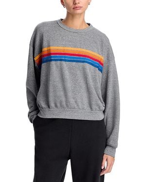 Aviator Nation Five Striped Sweatshirt - Gray