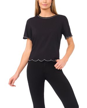 Cece Embellished Top - Black