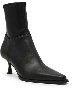 Steve Madden Stasia Mid Heel Ankle Boots - Black
