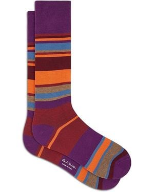 Paul Smith Ozzy Stripe Socks - Purple