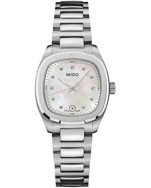 MIDO Multifort Tv 28 Quartz Watch, 28Mm X 28Mm - White