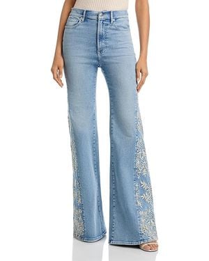 Veronica Beard Joplin High Rise Wide Flare Leg Jeans - Blue