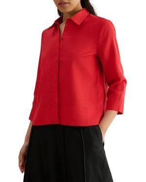 Hobbs Nita Linen Shirt - Red