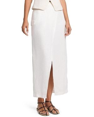 Onia Linen Utility Wrap Maxi Skirt - White