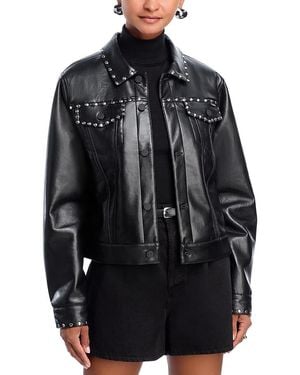 Mother The Bruiser Faux Leather Jacket - Black