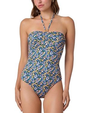 Shoshanna Halter Strap Swimsuit - Blue