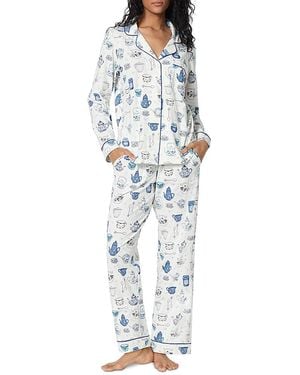 Bedhead Cotton Stretch Long Sleeve Pajama Set - Blue