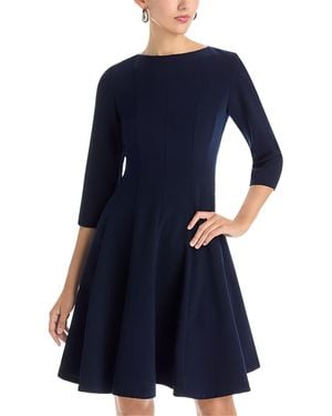 Caroline Rose Boat Neck Dress - Blue