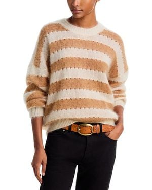 Isabel Marant Aurea Striped Crewneck Sweater - Black