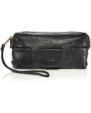 AllSaints Ares Leather Pouch Wristlet - Black