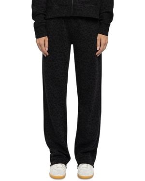Zadig & Voltaire Chilloh Cotton Leopard Print Pants - Black