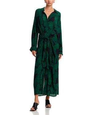 Essentiel Antwerp Waist Tie Shirtdress - Green