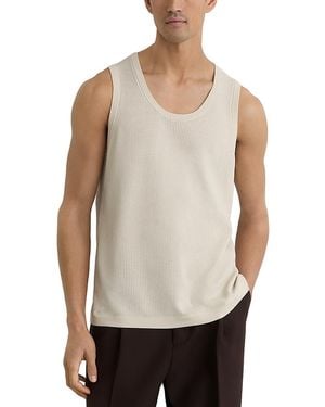 Reiss Watson Regular Fit Textured Tank Top - White