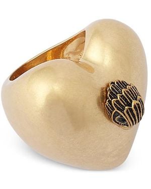 Kurt Geiger Signature Eagle Heart Cocktail Ring - Metallic