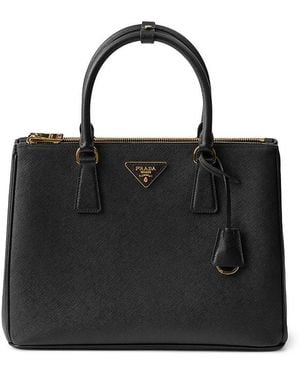 Prada Galleria Large Saffiano Leather Bag - Black