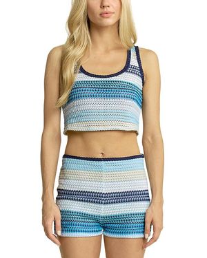 Elevator Disco Cassandra Crop Top - Blue