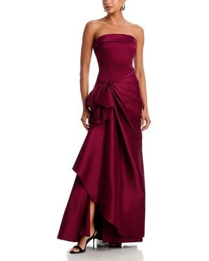 Aqua Draped Gown - Red
