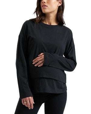 Ripe Maternity Claud Long Sleeve Nursing Top - Black