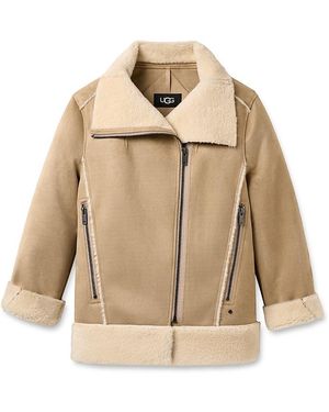 UGG Avelie Luxefluff Jacket Coat - Natural
