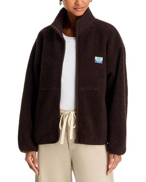 American Vintage Fleece Zippered Jacket - Black