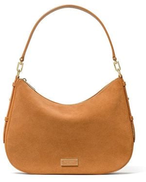 Kate Spade Liv Large Suede Hobo Bag - Brown