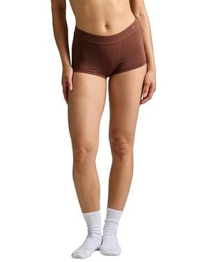 OXER Silky Modal Luxe Bold Boyshorts - Brown