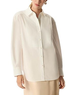 Whistles Cotton Bib Detail Shirt - Natural