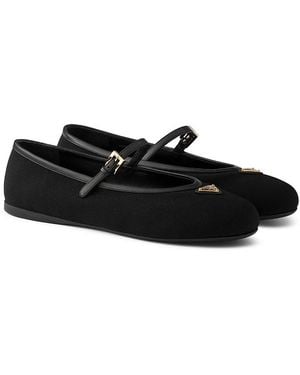 Prada Fabric Ballerinas - Black
