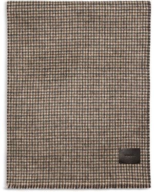 Vince Double Face Houndstooth Scarf - Brown
