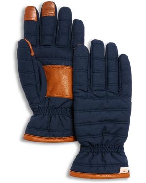 Faherty Ripstop Puffer Gloves - Blue