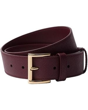 Prada Saffiano Leather Belt - Purple