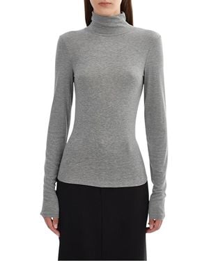 Lamarque Sadie Turtleneck Top - Gray