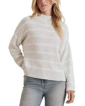 Splendid Nora Stripe Turtleneck Sweater - Gray