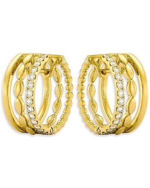 Etho Maria 18K My Etho Ii Diamond Triple Hoop Earrings, 0.51 Tcw - Metallic