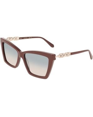 Ferragamo Cat Eye Sunglasses, 57Mm - Red